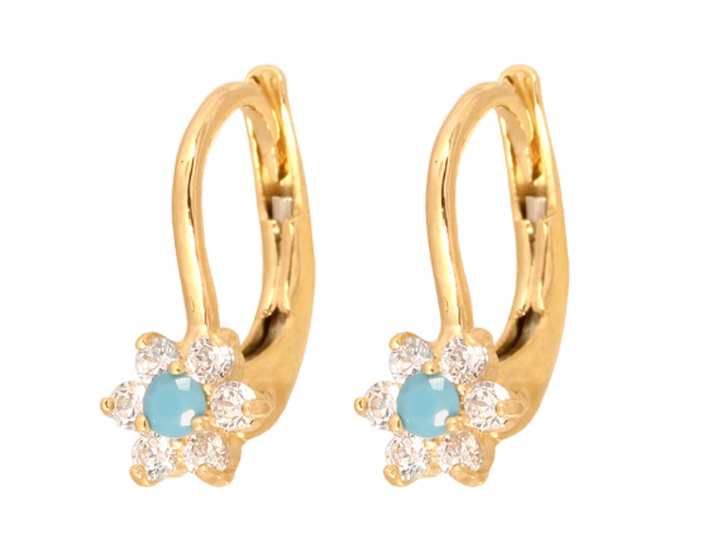 

Złote kolczyki 585 kwiatuszki z cyrkonią prezent