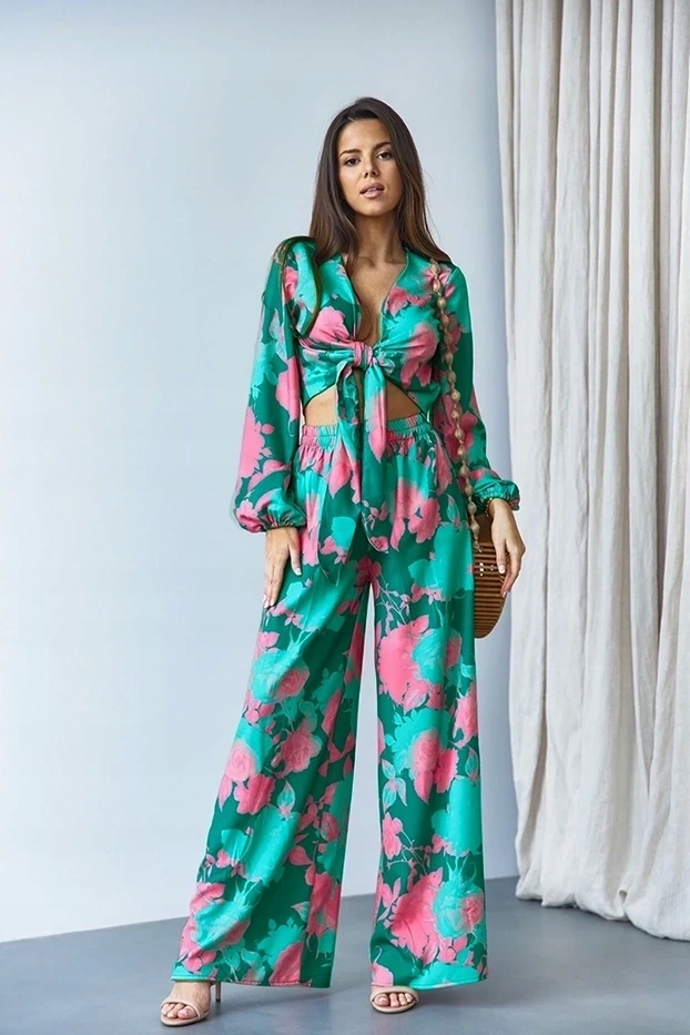 Komplet Halenka A Kalhoty 8175 Zelená L (40)