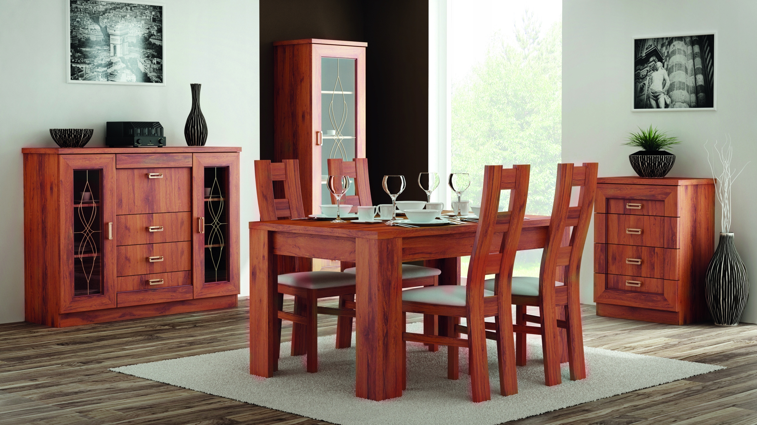 TADEUSZ T10 wąska stylowa witryna JARSTOL Kolor frontów inny kolor