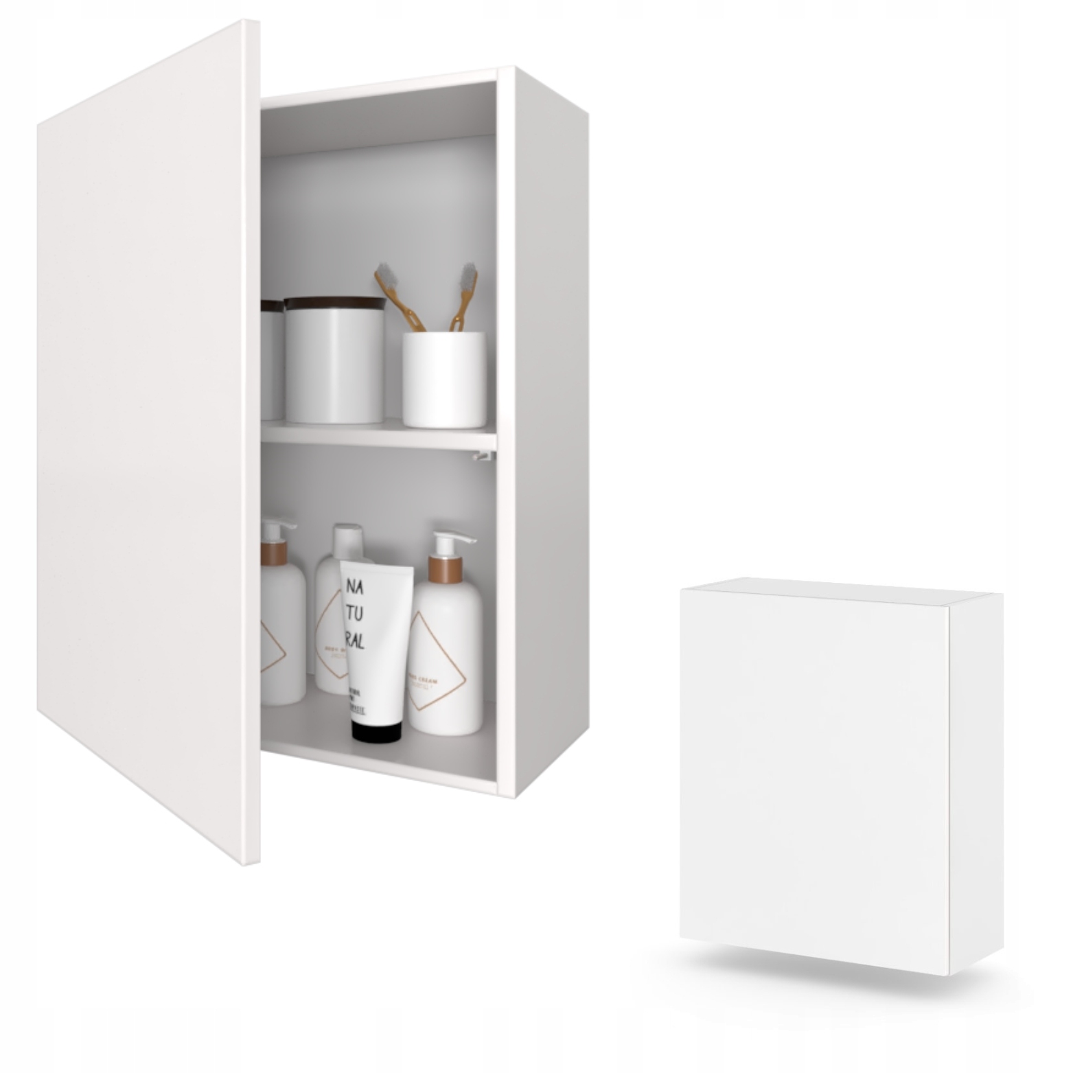 Koupelnová skříňka Závěsná skříňka do koupelny Police Karo 60 Bílá Matná