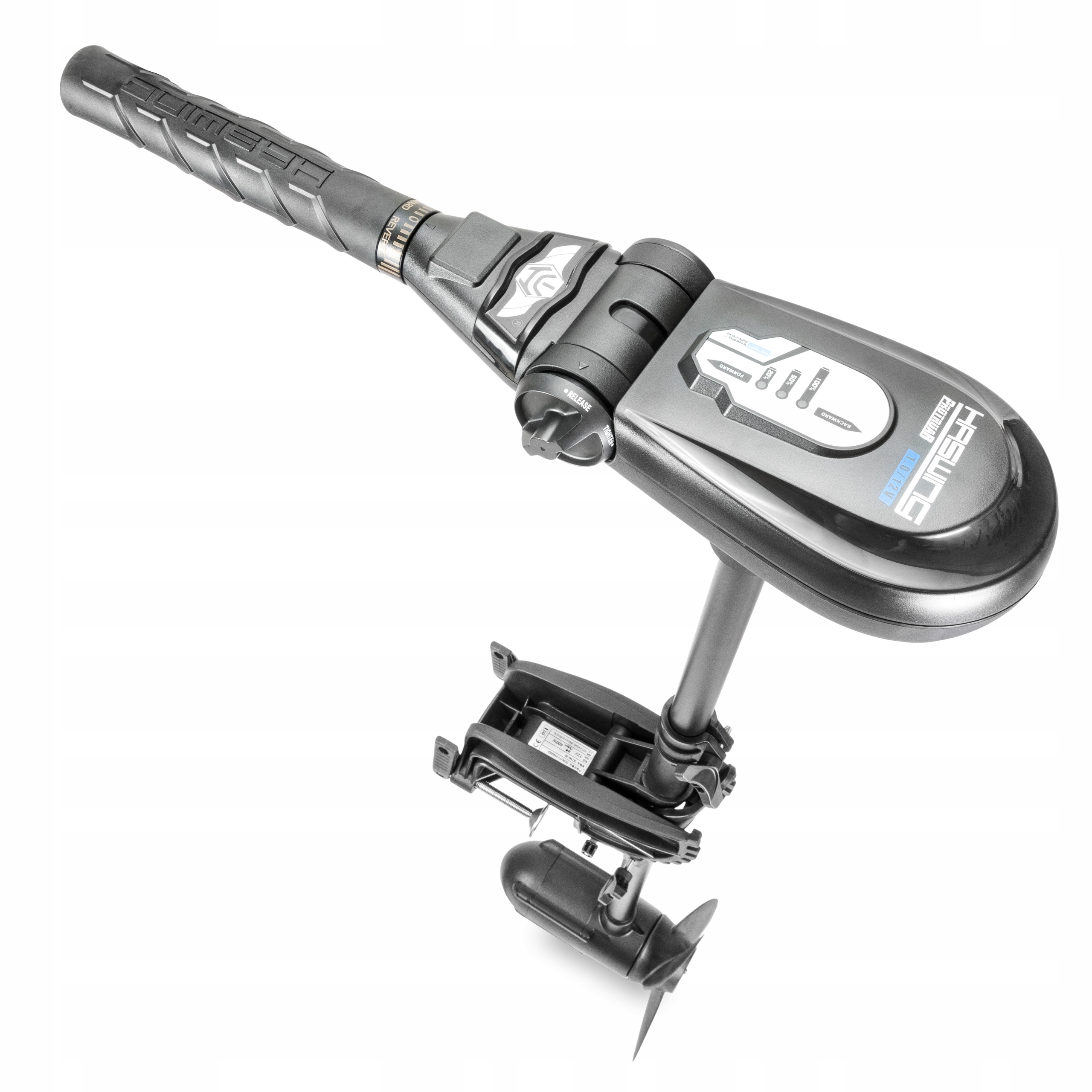 Silnik Zaburtowy Elektryczny Protruar 1.0 R2 65lbs 12V Aku 100Ah+ładowar Cechy dodatkowe regulacja kąta nachylenia rączki wskaźnik naładowania akumulatora