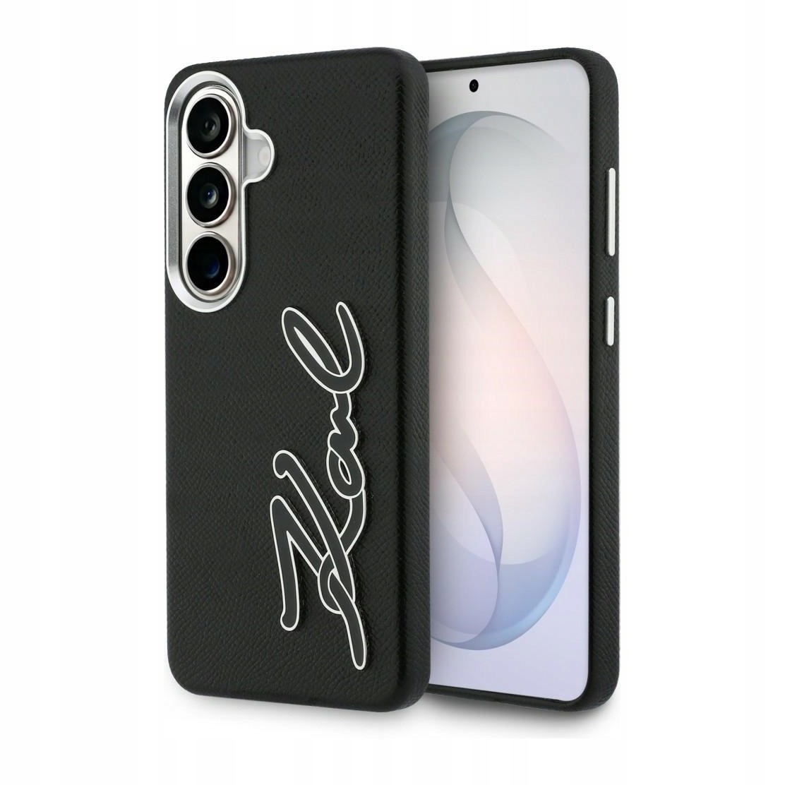 Pouzdro pro Samsung S26 Karl Lagerfeld Grained Signature černé