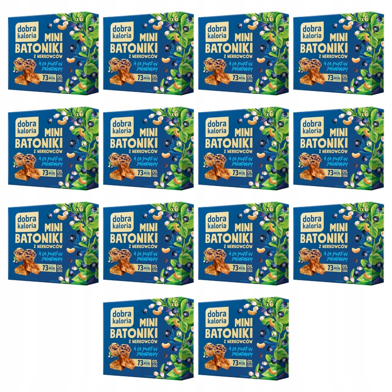 Dobra Kaloria Mini tyčinky Muffin Borůvka 102 g X14