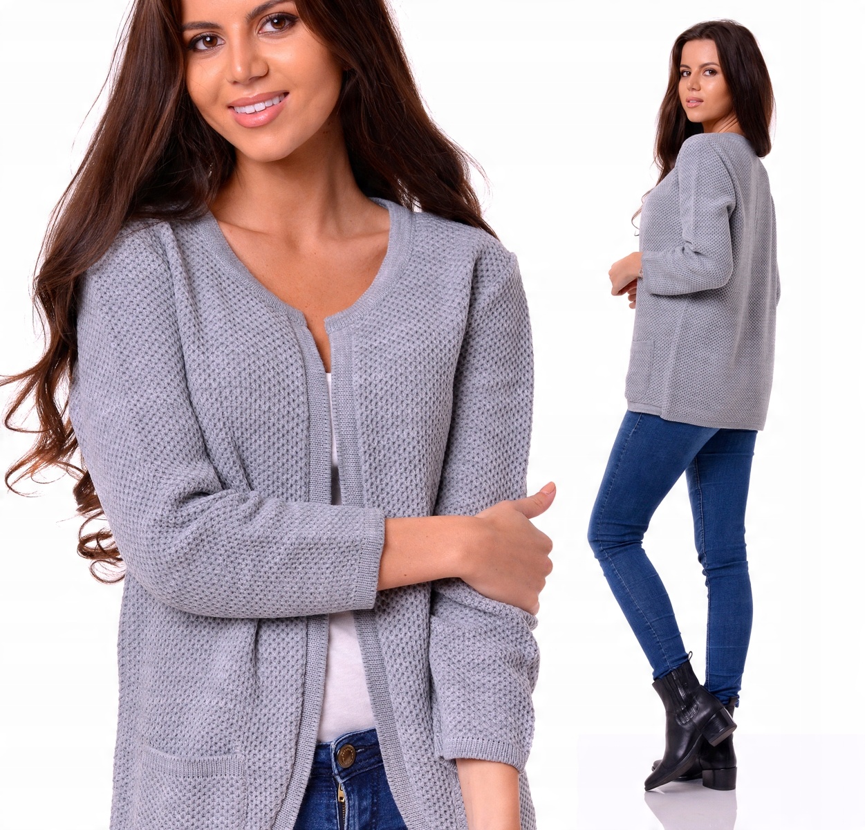 

Ness_blogerski Sweter Kardigan Ala Marynarka L/XL