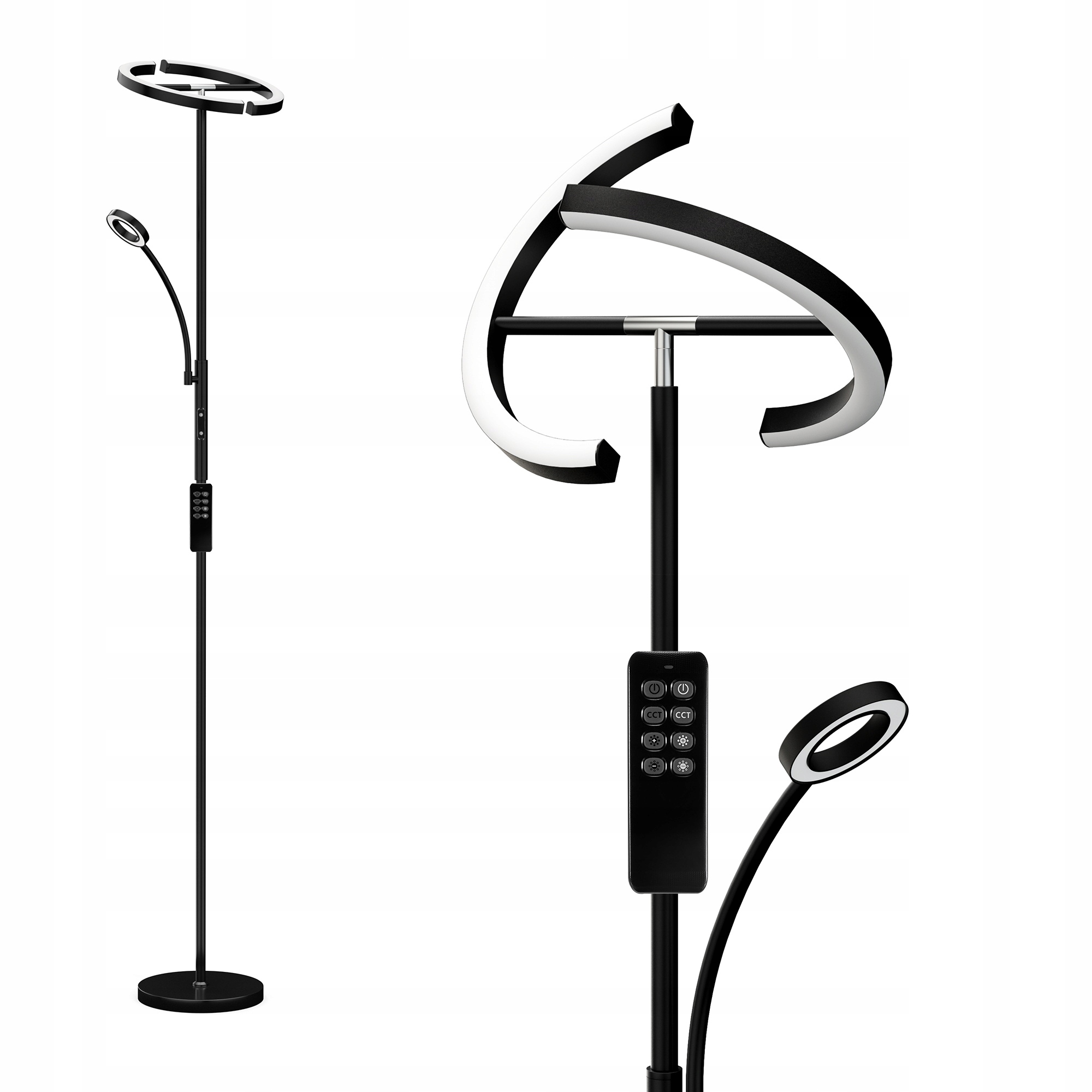 

Led Lampa Stojąca Podłogowa, Obrotowy Ściemnianie