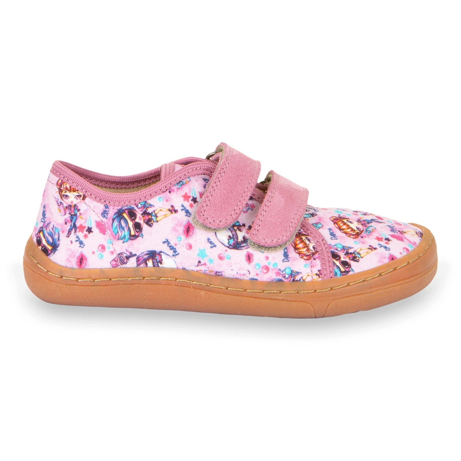 Buty barefoot tenisówki lekkie dziecięce na rzepy Froddo Pink+ 35