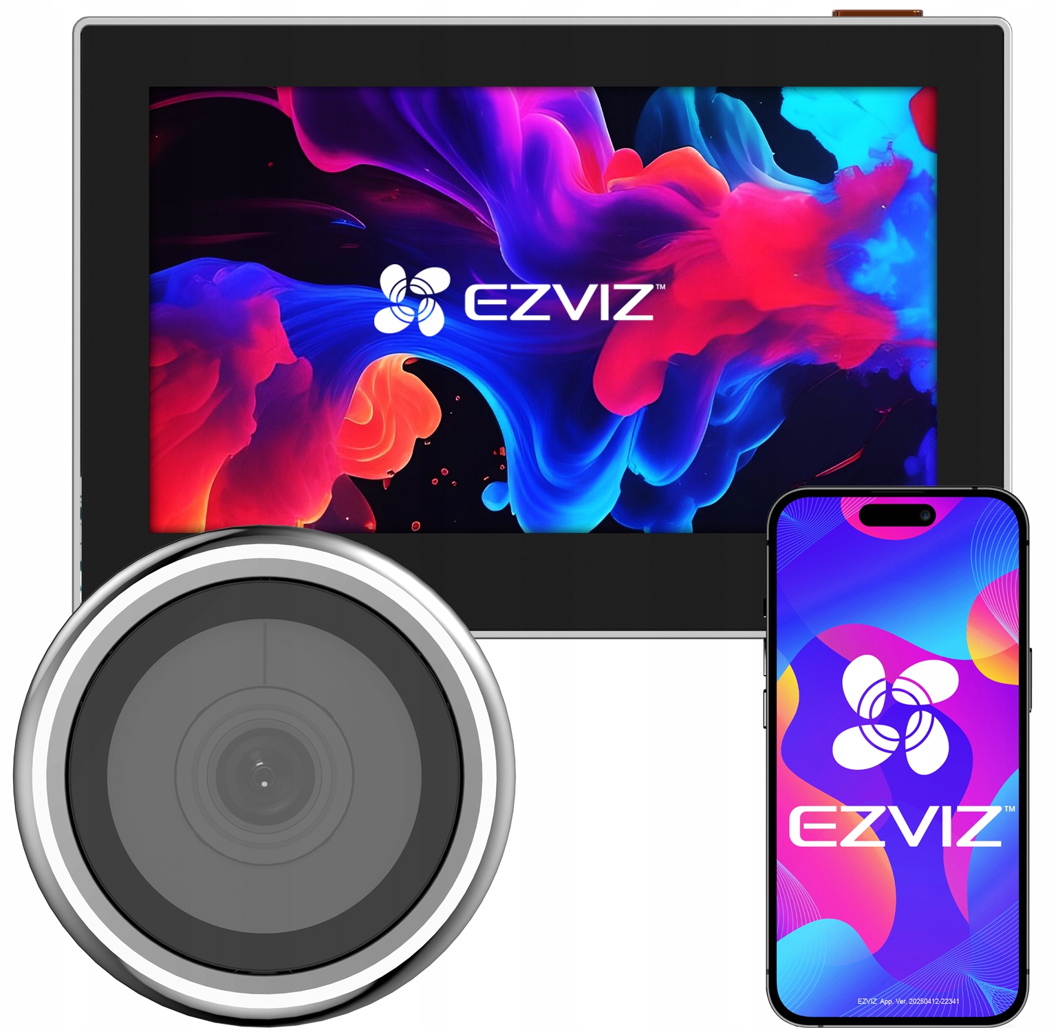 Wizjer Elektroniczny WiFi Ezviz CP2 Kamera Ekran LCD 4,3" FullHD Wewnętrzny