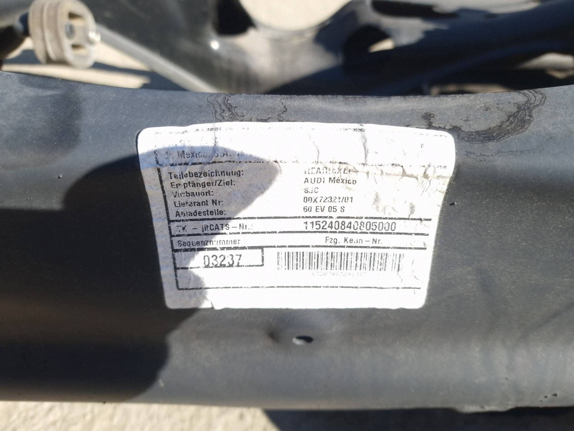 sider axle beam springing rear part AUDI Q5 II 80A 2.0 24R QUATTRO 4x4 complete