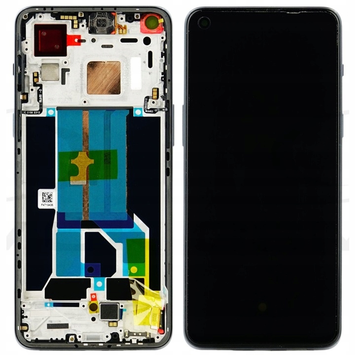 Nowy Ekran LCD Oneplus Nord 2T CPH2399, CPH2401 Z Ramką Szary