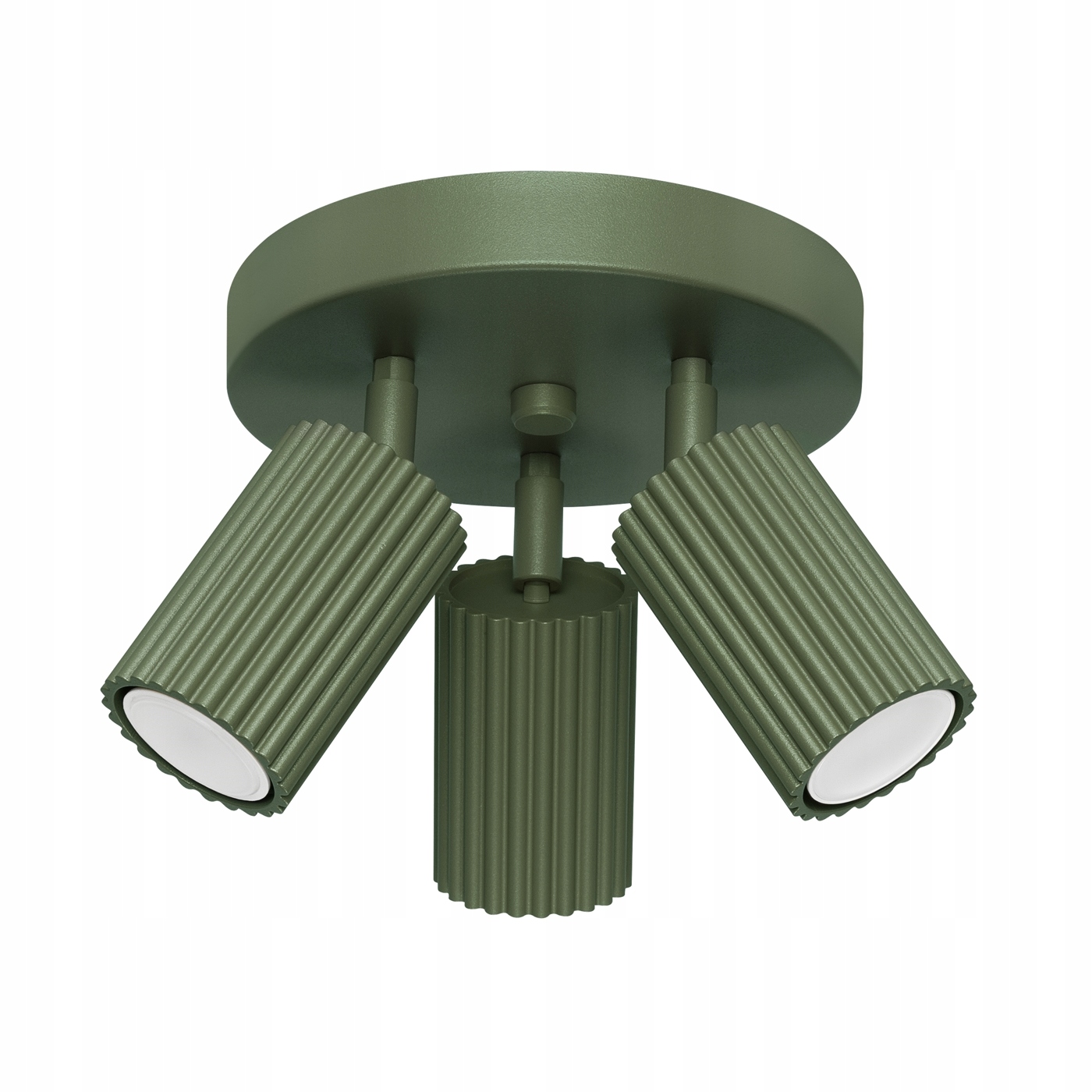 Stropná lampa Karbon zelená Ø20 cm, 3xGU10 10W, pohyblivé reflektory Sollux