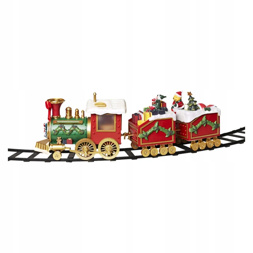 Vánoční vlaková dráha pod vánoční stromeček 136 cm s pozitivem