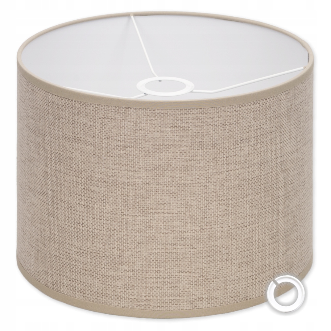 abażur Lniany na lampę 30 cm Lampa z naturalnego Lnu klosz Boho