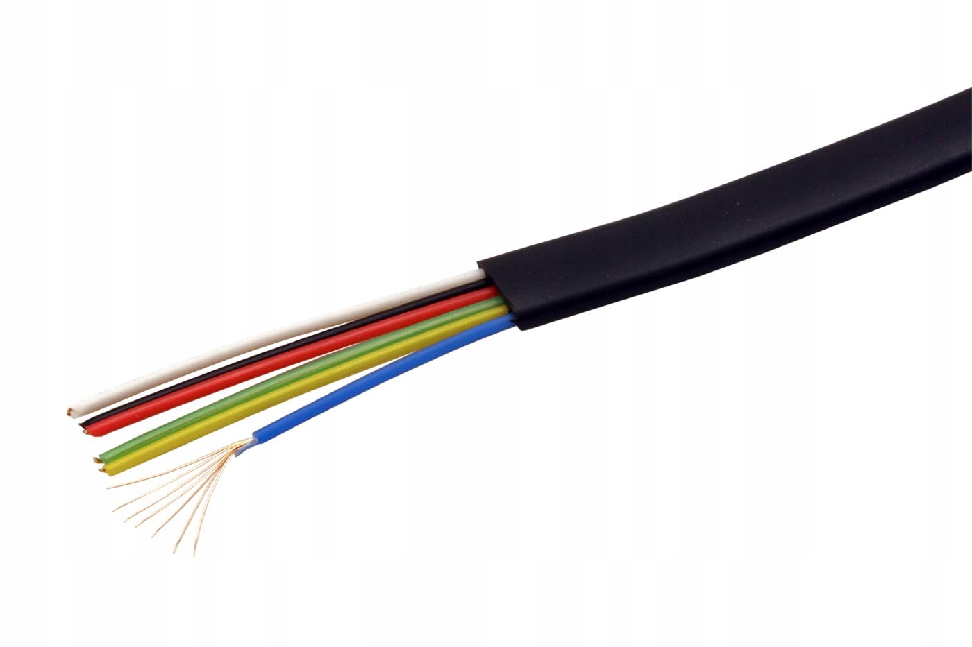 Goobay Kabel telefonní 6 žil, černý, 100m, měď