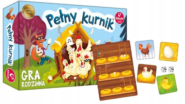 PEŁNY KURNIK - GRA PLANSZOWA RODZINNA 6+ ADAMIGO KUKURYKU