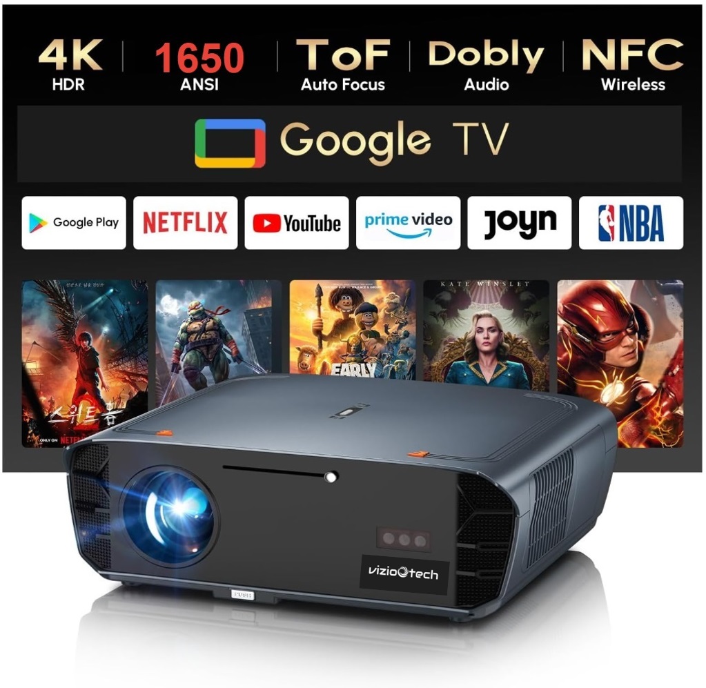 Projektor Vizio Tech A9G Ultra 1650Ansi GoogleTV FullHD 4K Dolby Wifi 6 Bt
