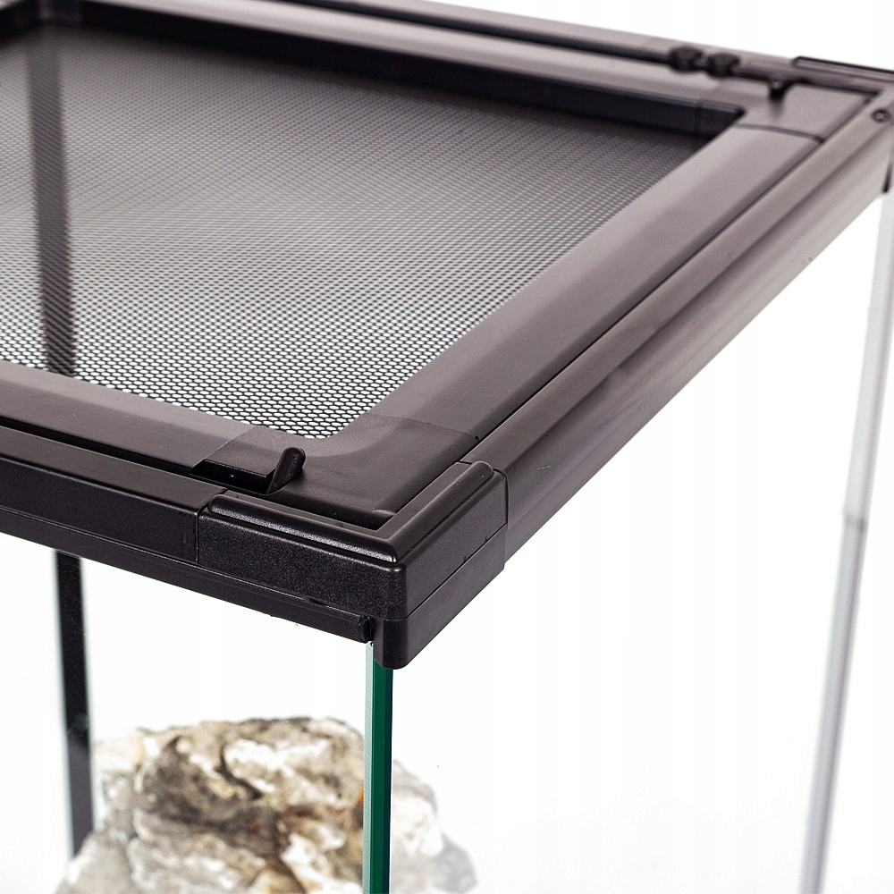 Levně Skleněné Terárium 30X30X45 Pro Pavoučí Plazy, Kovová Bezpečnostní Síť