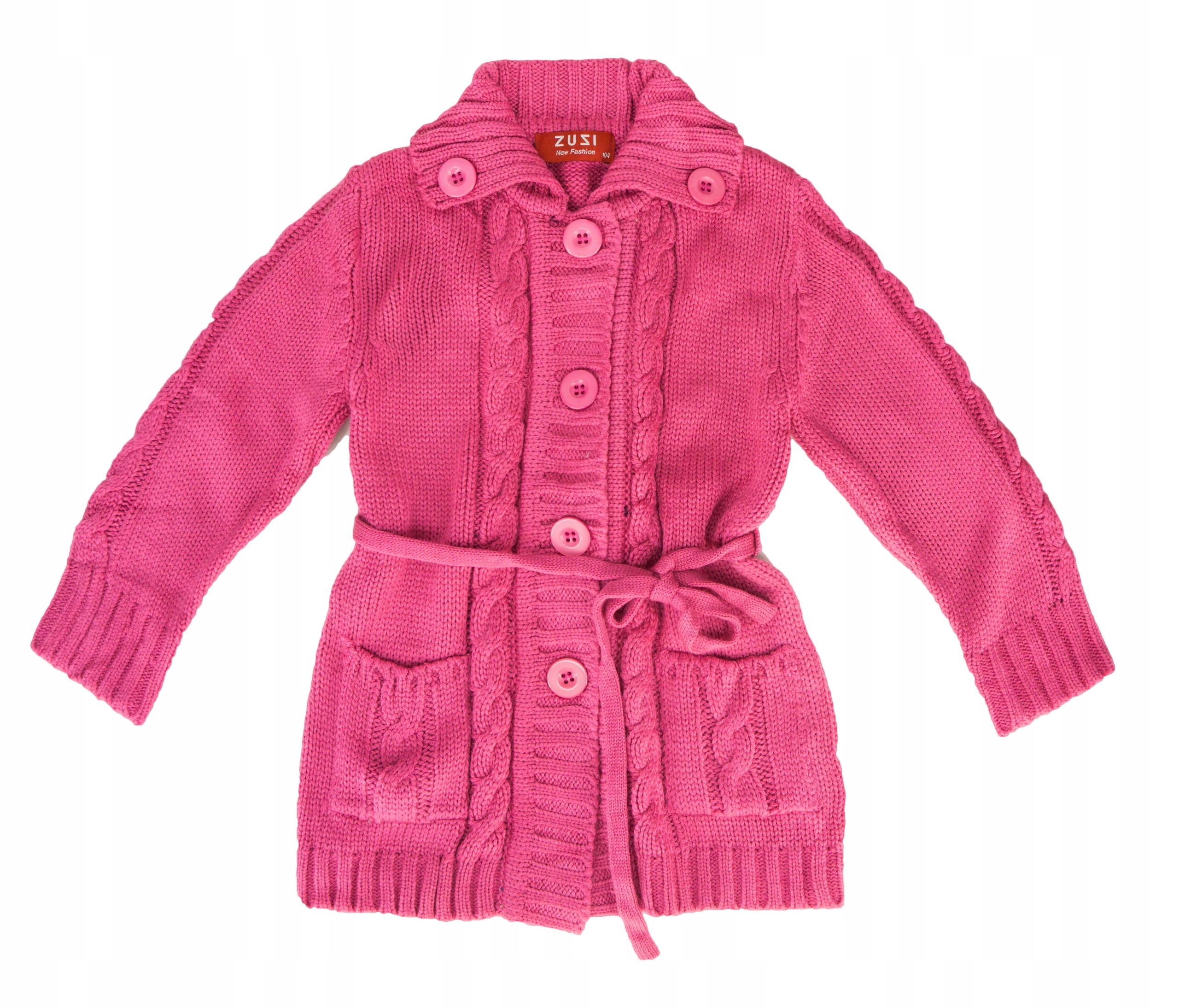 

M434 Rozpinany sweter z paskiem rozmiar 92