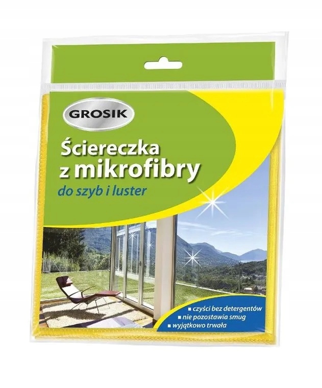Ścierka mikrofibra (mikrofaza) Grosik żółty