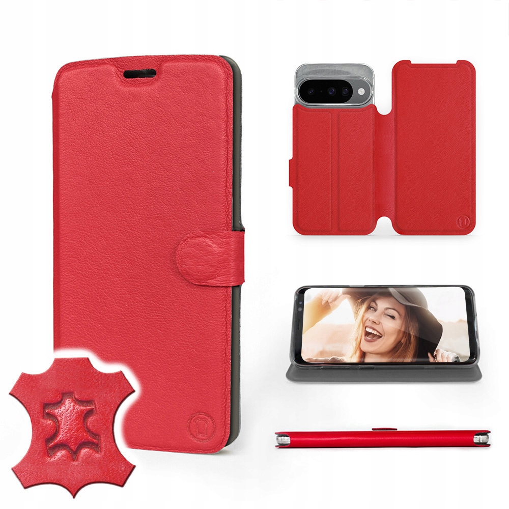 Etui Mobiwear do Google Pixel 10 Red Leather