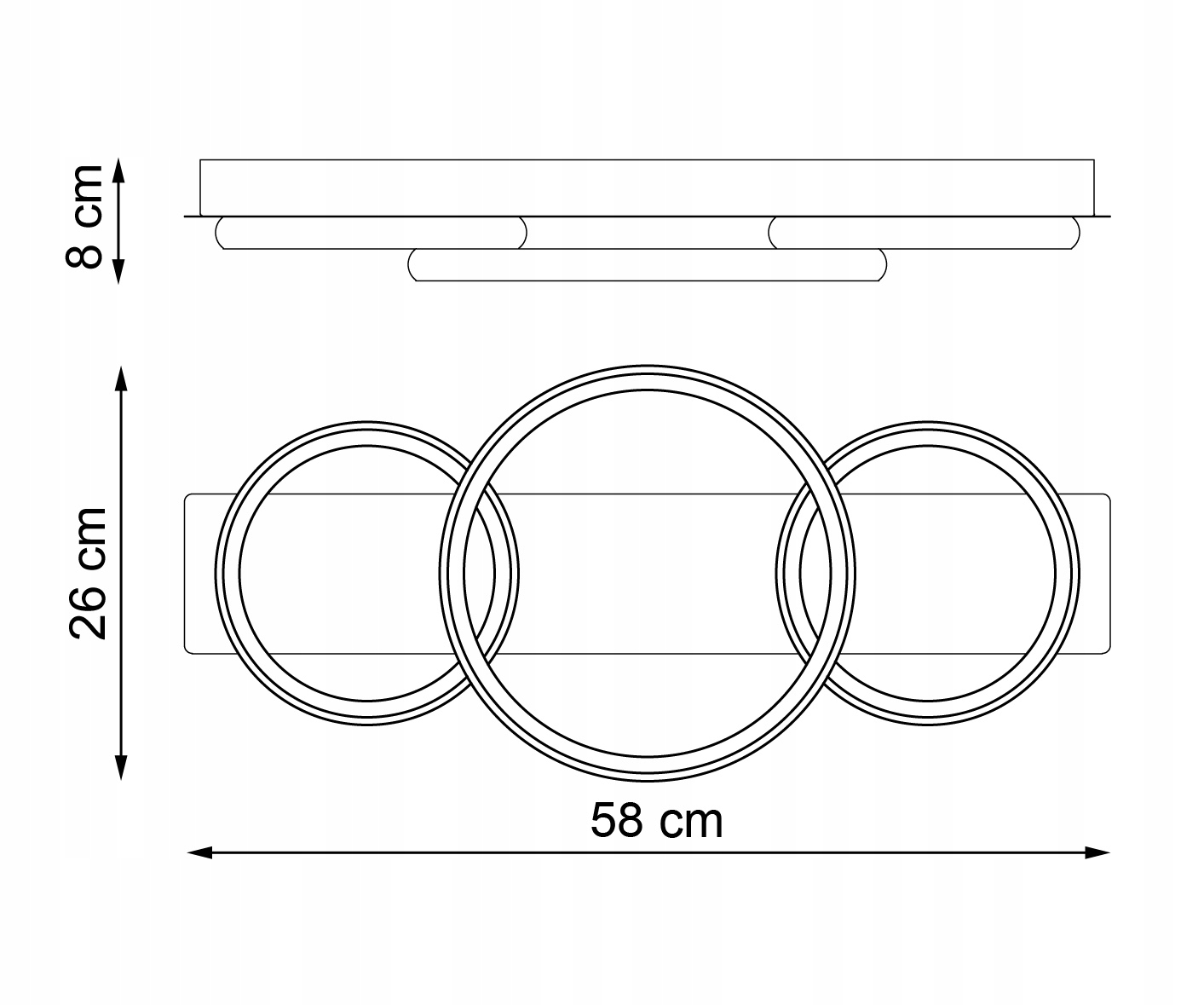 Lampa sufit PLAFON ring żyrandol okrąg LED czarny Rodzaj gwintu zintegrowane źródło LED