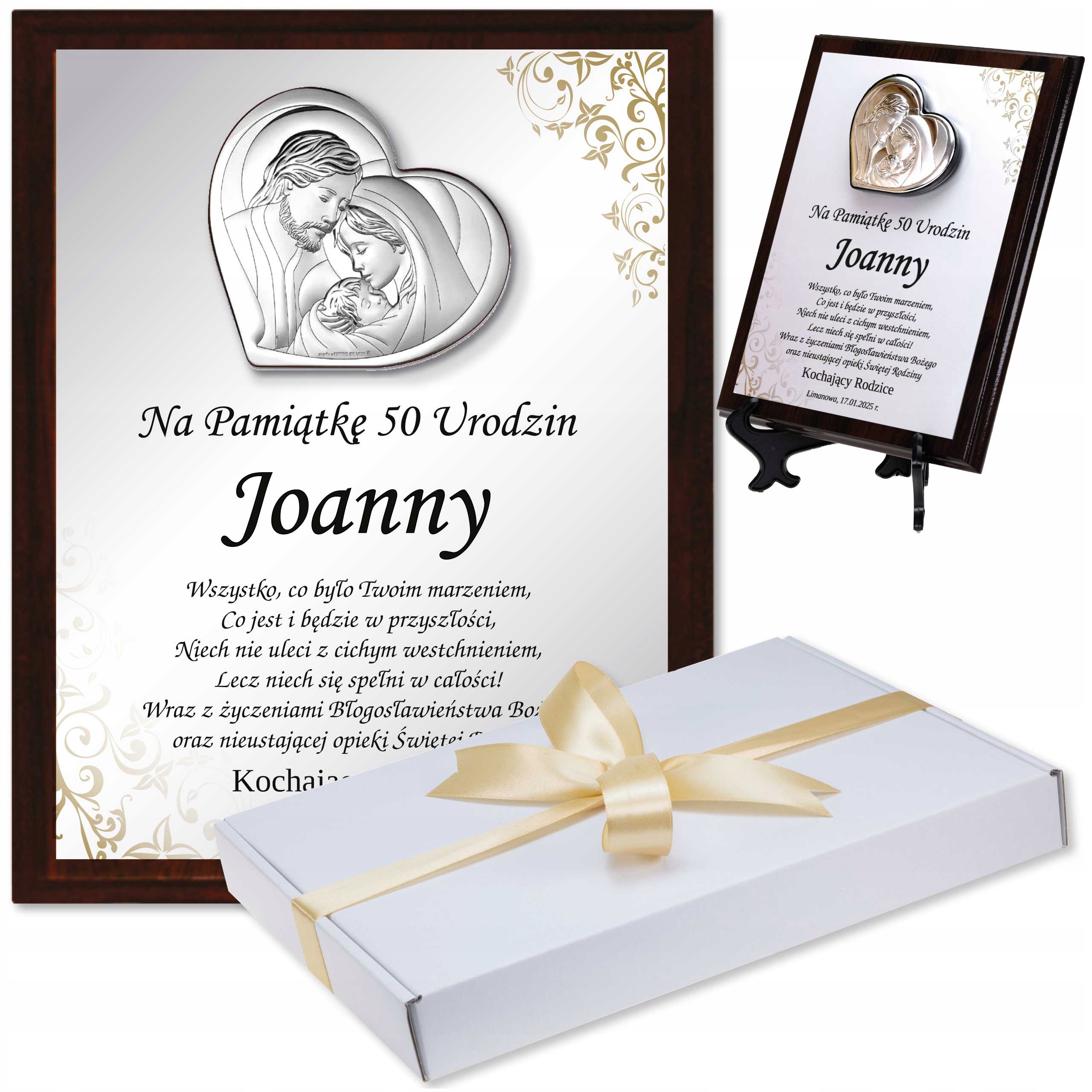 na Urodziny 18 20 30 45 50 55 60 65 70 75 80 85 90 100 XL Srebrny