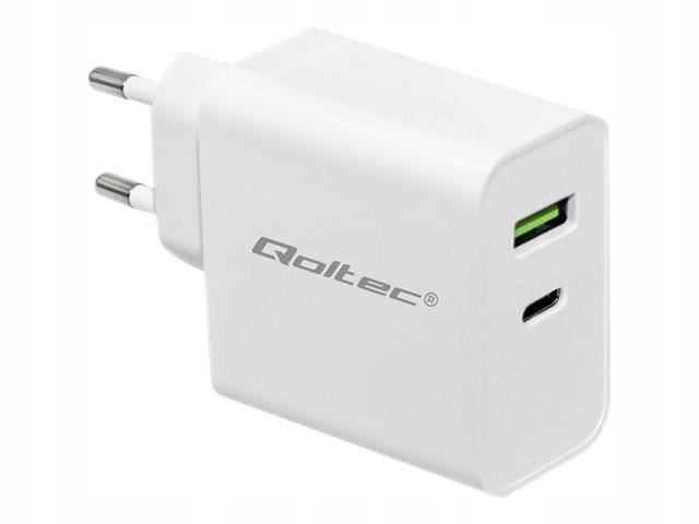 Qoltec 51718 Charger 45W 5-20V 2.4-3A Usb type C Pd Usb White
