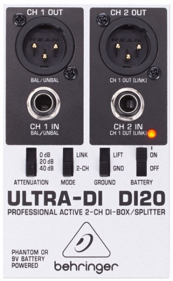 Aktywny DI Box Behringer DI20 2 kanałowy Marka Behringer