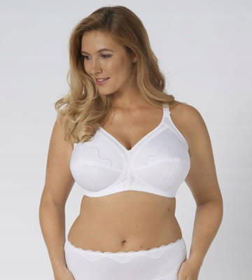 Triumph Doreen Cotton 01 N Podprsenka měkká bílá bavlněná komfortní