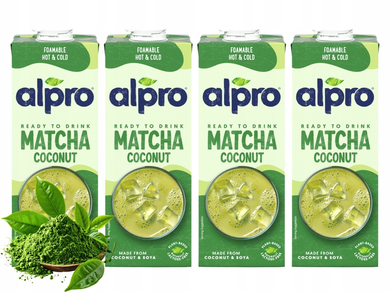 Alpro napój kokosowy MATCHA gotowy do picia ZESTAW 4 x 1 L