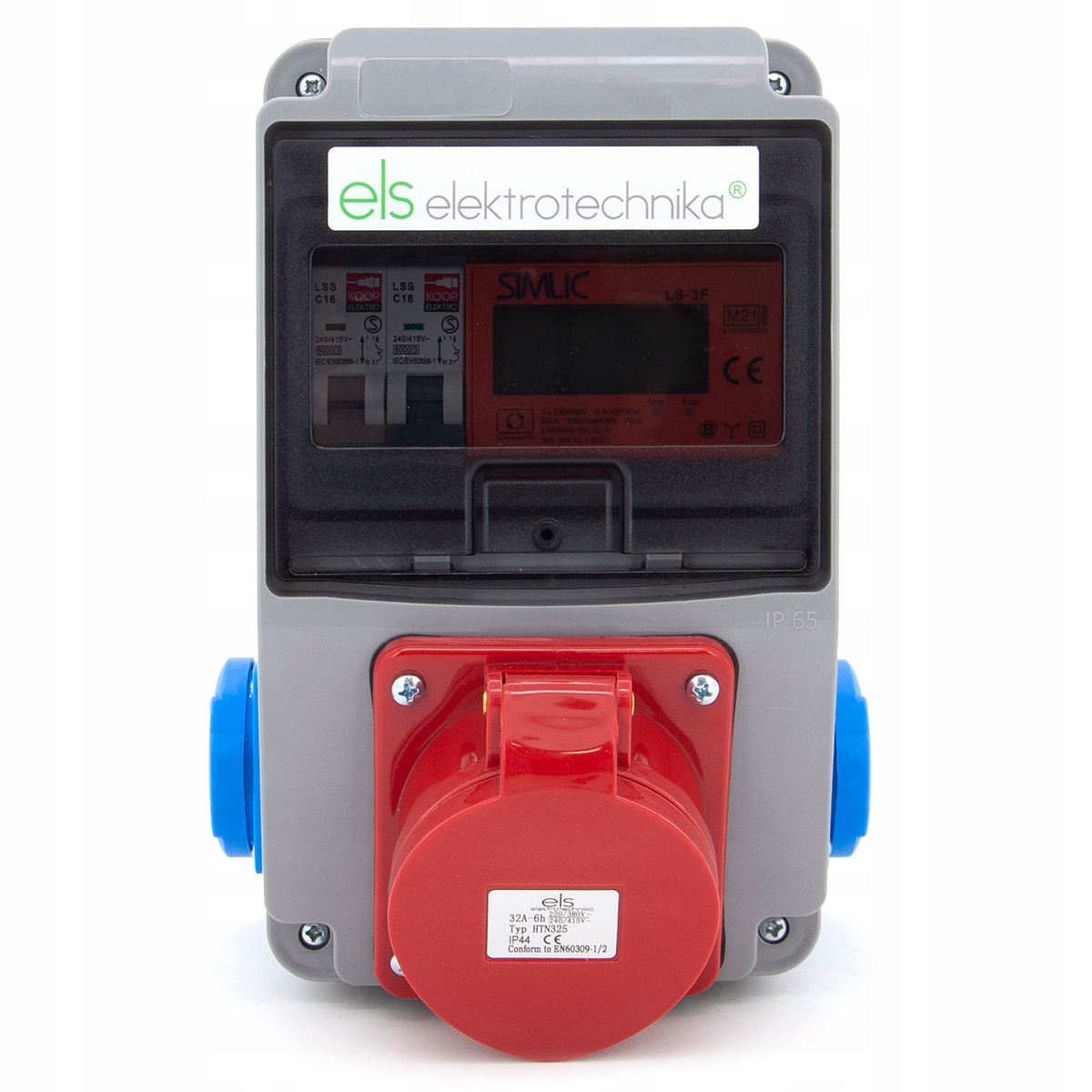 

Rozdzielnica Budowlana 2*230V 32A/5 Ip 44 Licznik