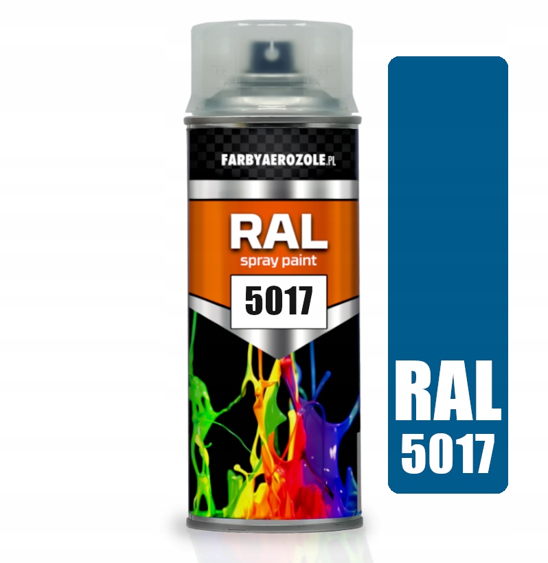 Lakier Spray Akrylowy Ral 5017 Traffic Blue Niebieski Połysk 400ml