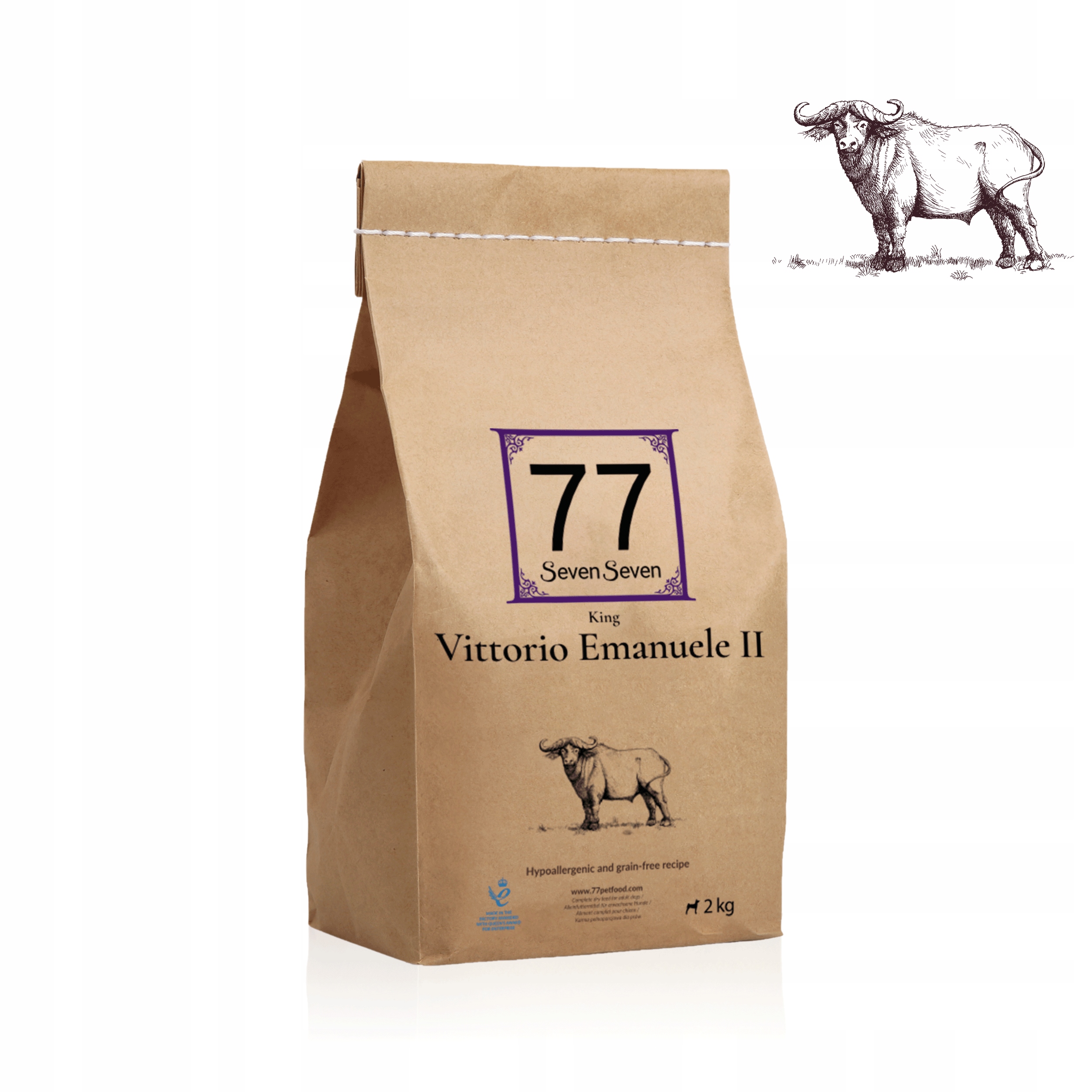 Vittorio Emanuele II 2kg z bawołem, jagnięciną i wołowiną 77 Petfood
