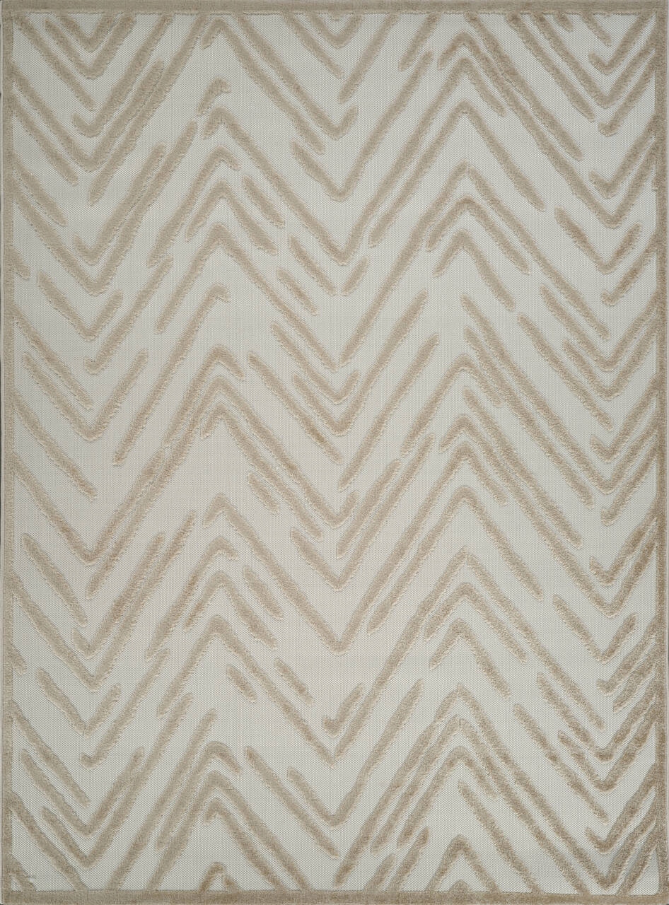 Koberec Boho 133x190 cm do obývačky, mäkký krémovo béžový vzor s 3D efektom