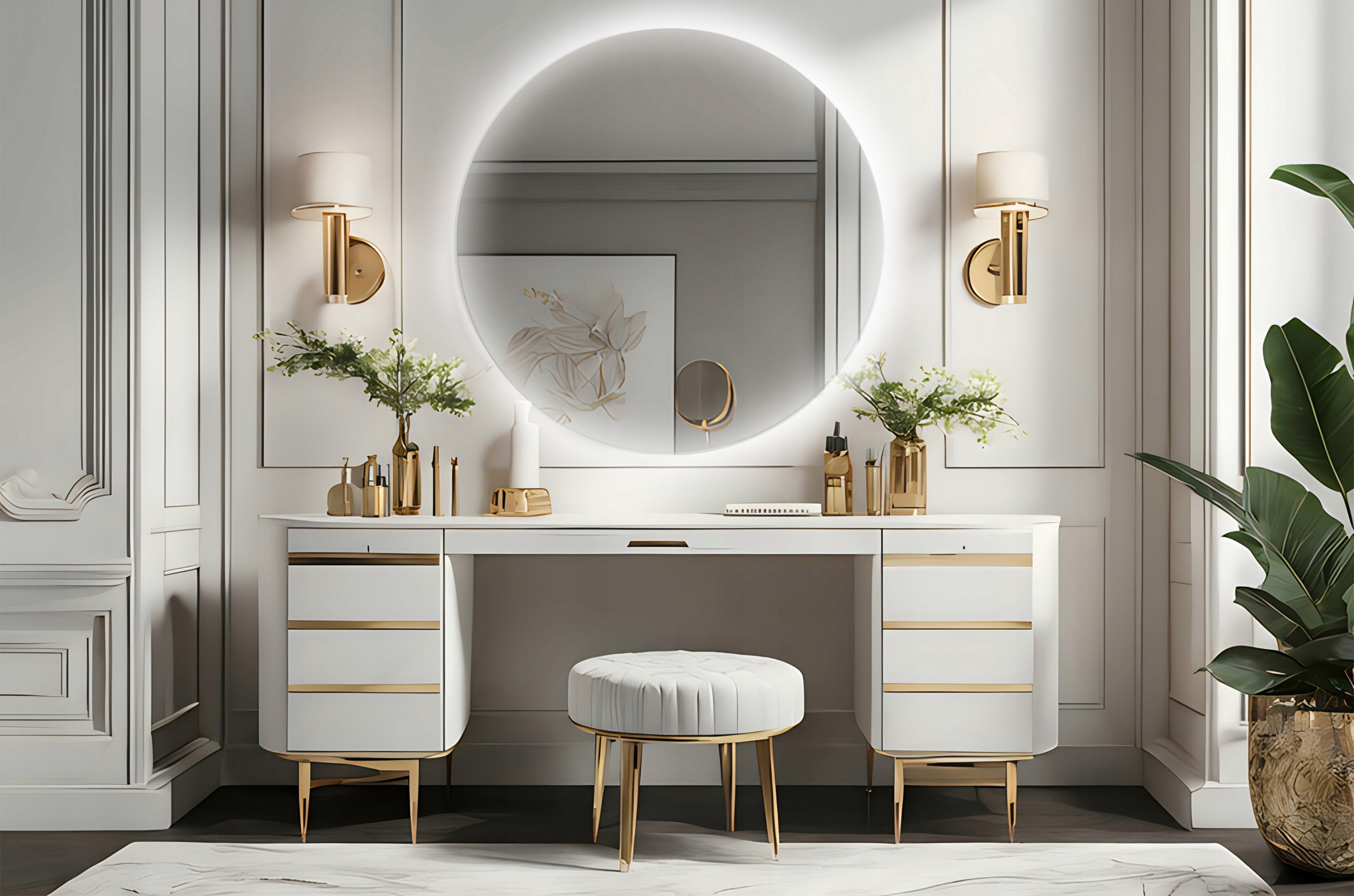 LUSTRO OKRĄGŁE LED 100 CM PODŚWIETLANE ŁAZIENKOWE SALON SYPIALNIA TOALETKA Rodzaj zwykłe