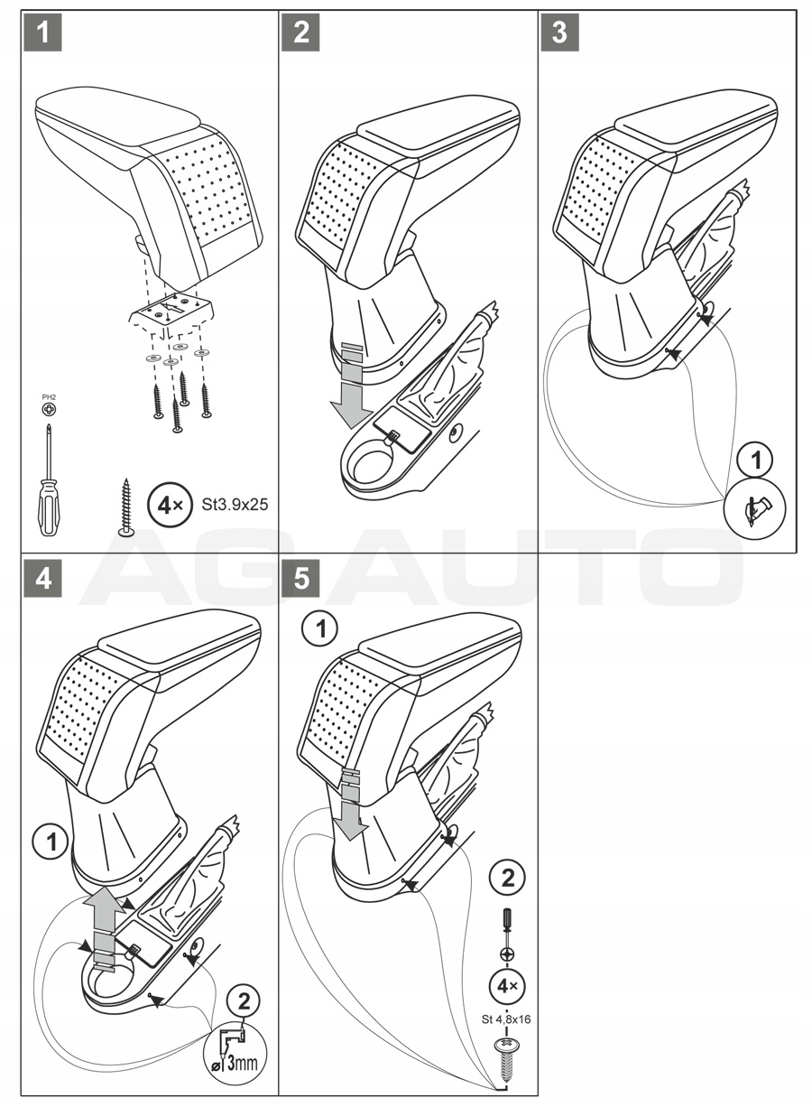 V00742 - СТАНДАРТ ARMREST OPEL TIGRA B 10 / 2004 ->