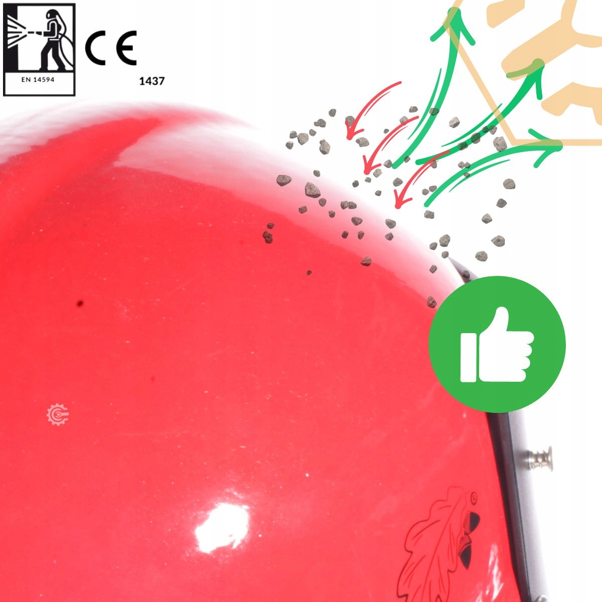 hełm do piaskowania RES-4G ochronny z fartuchem do piaskarki śrutowania Marka Kortech