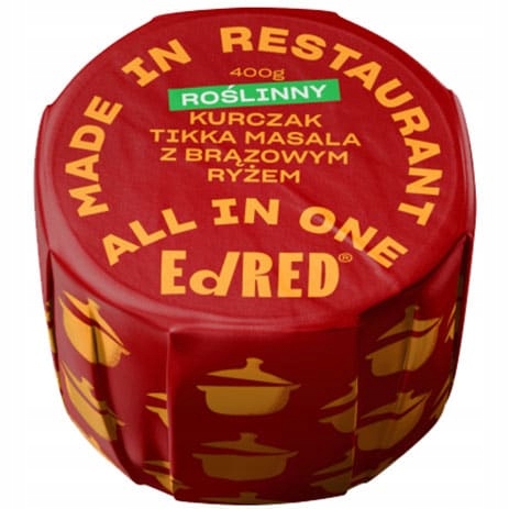 Levně 2x Rostlinné kuřecí tika masala s hnědou rýží, EdRed 400 g