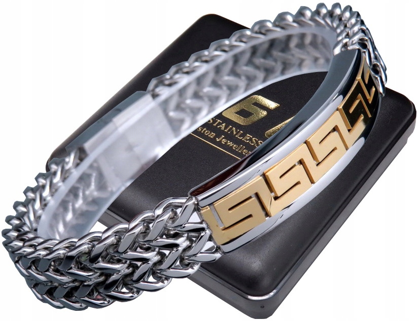 

Srebrna Bransoleta Męska Splot Królewski