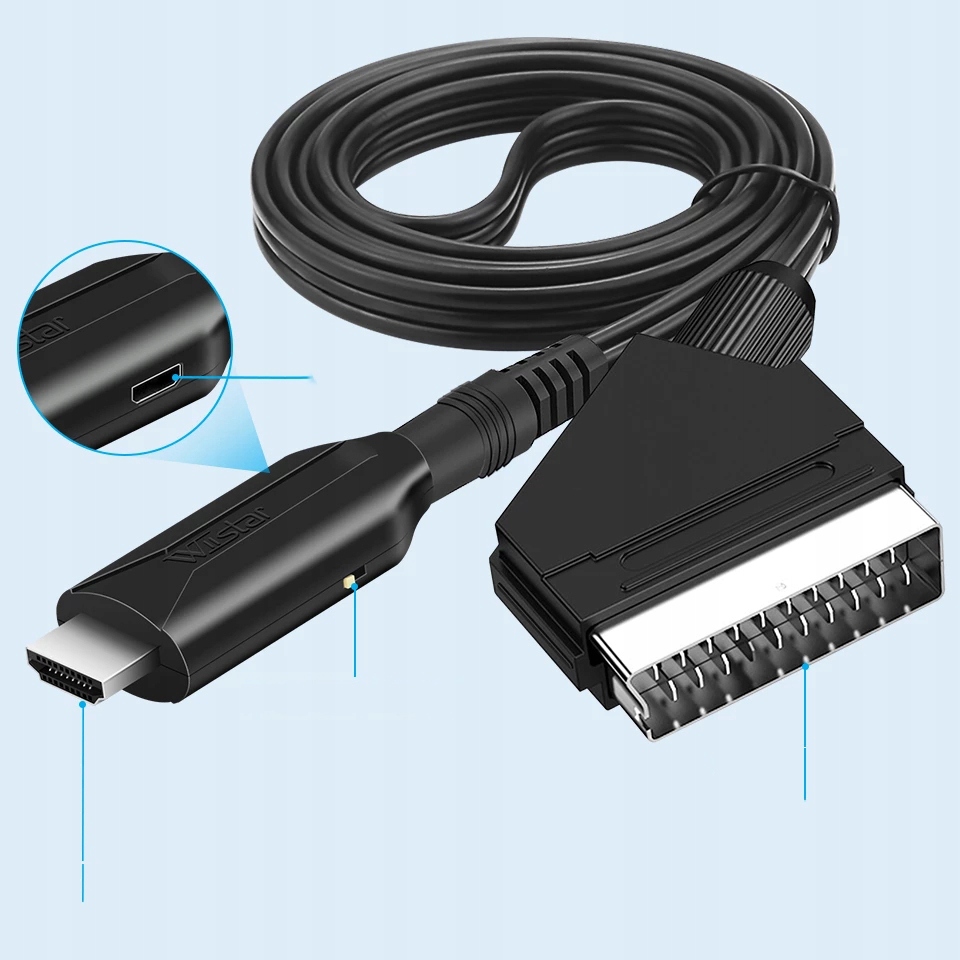 HDMI-KOMPATYBILNY Z ADAPTEREM SCART SILIKONOWY Marka Inna