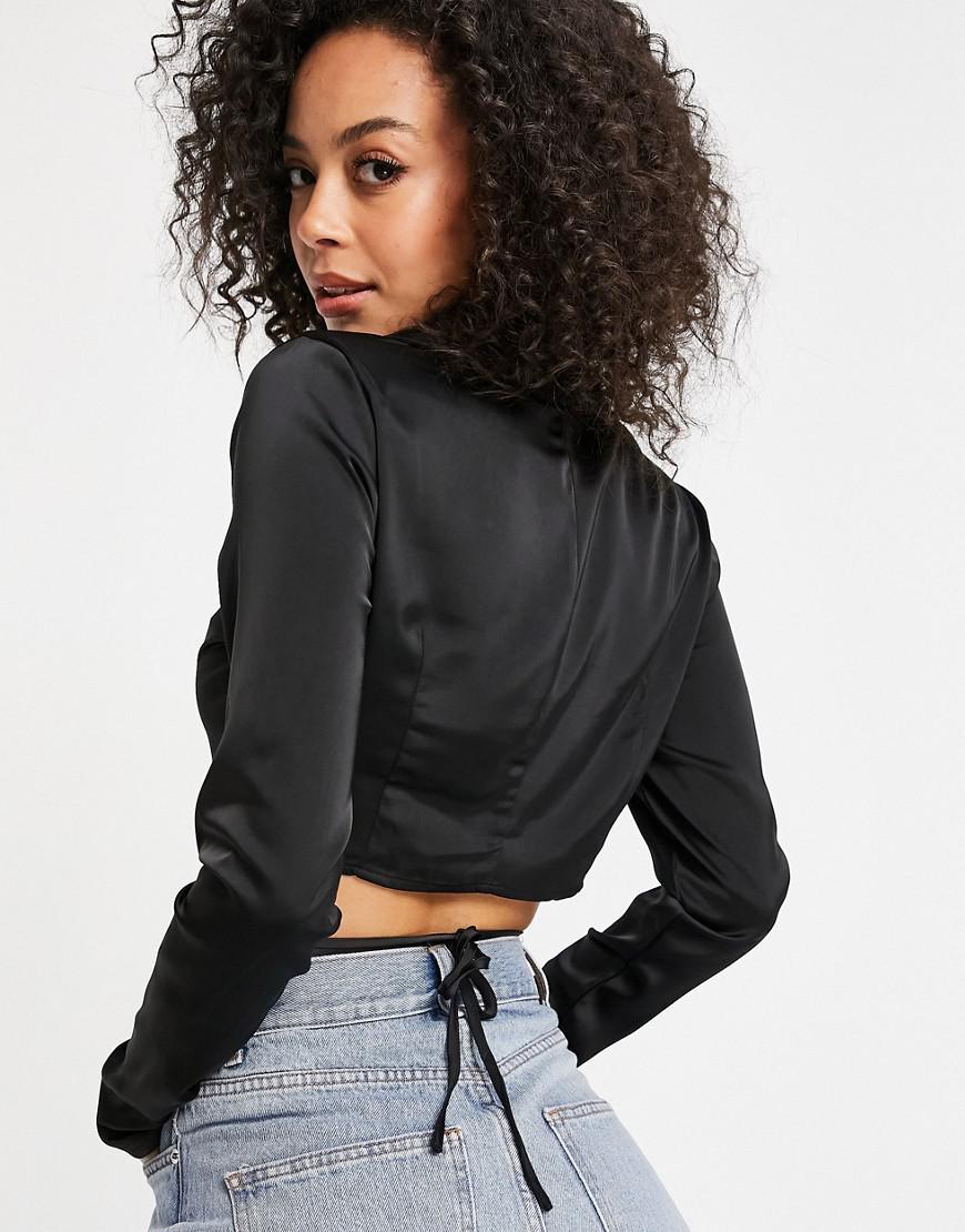 D1H073 MISSGUIDED TALL__Y06 KRÓTKA KOSZULA__M Marka Missguided