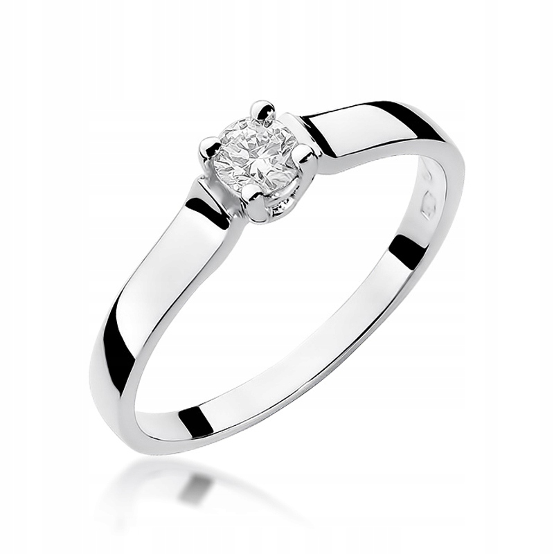 

Pierścionek Zaręczynowy Białe Złoto Brylant Grawer