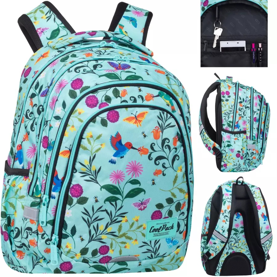 Plecak Szkolny Młodzieżowy Dla Dziewczyn W Kwiaty Coolpack Cp