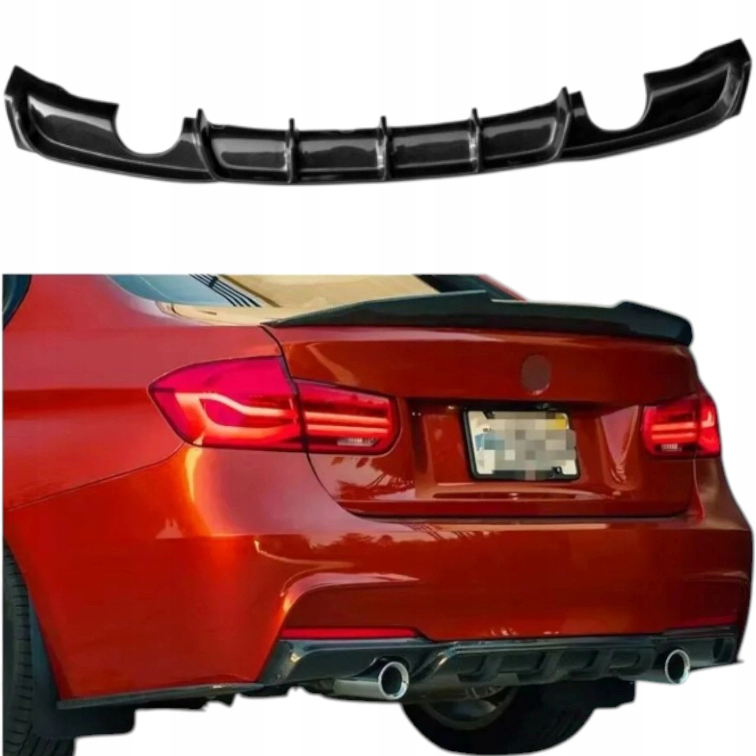 Bmw F30 F31 11-18 Difuzér Spoiler Dokladka Cylindry single Výfuk duo