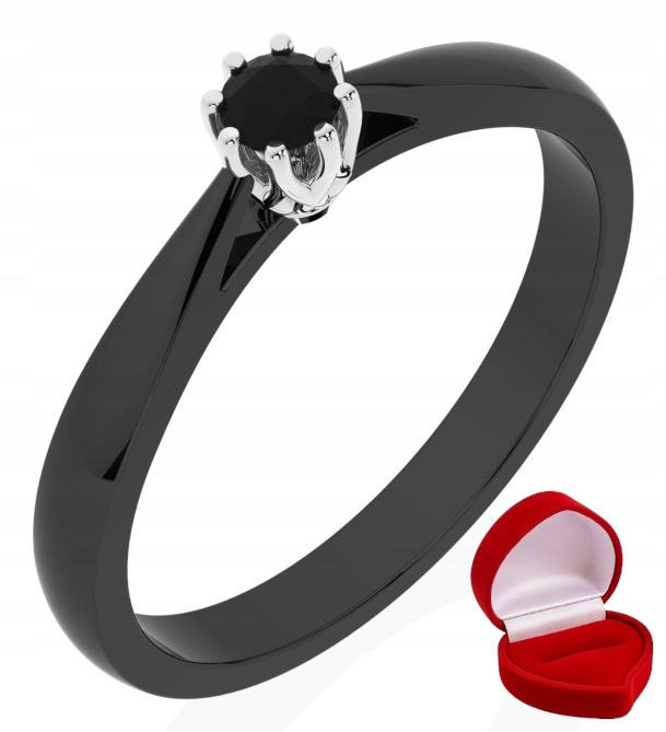 Prstýnek Matilde, černé zlato, černý diamant 0,09 ct R0