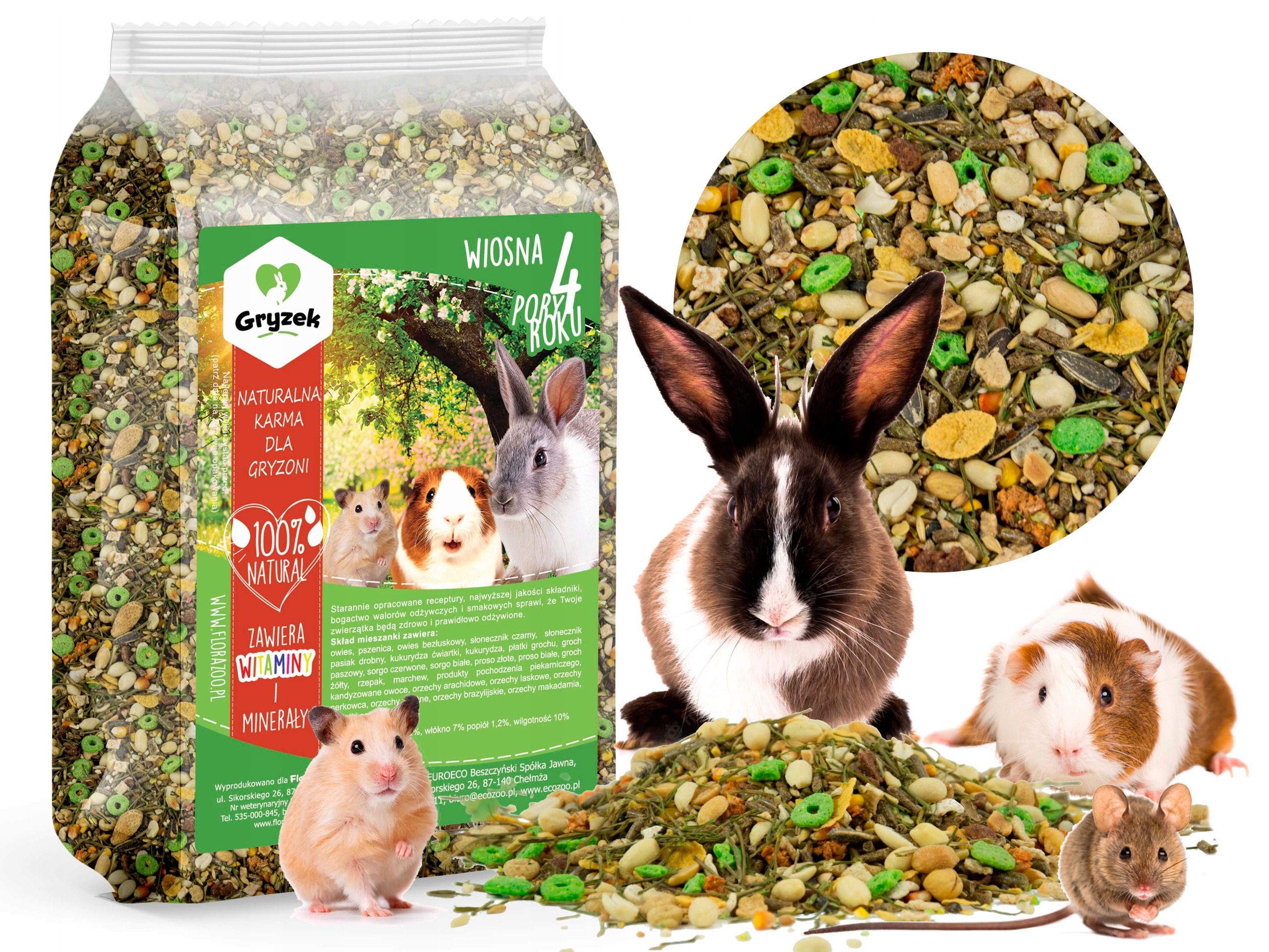 KARMA DLA GRYZONI KRÓLIKA CHOMIKA ŚWINKI WIOSNA 6