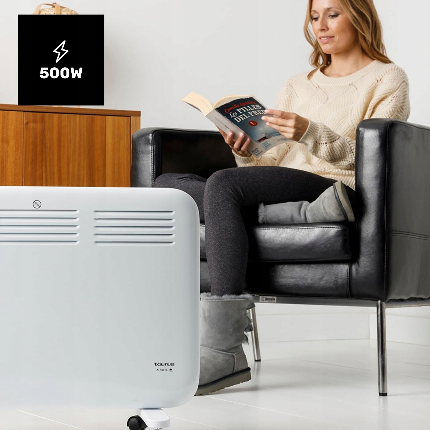 TAURUS CHTA 500 Konwektor Elektryczny 500W Do Łazienki Z Wyświetlaczem — miniatura 7