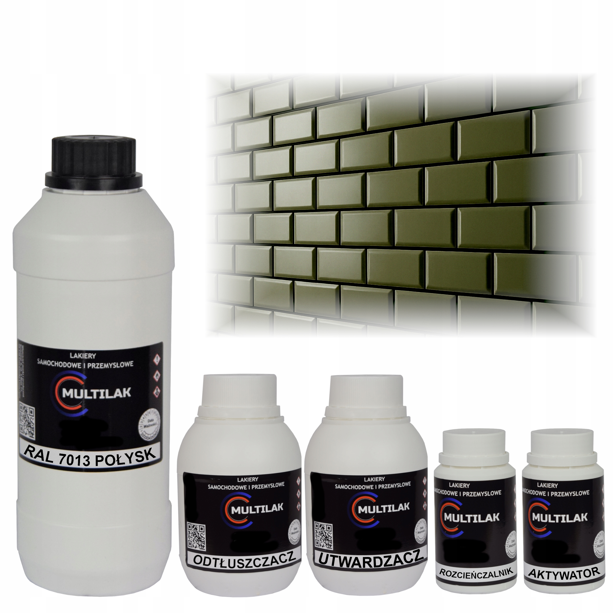 Lak farba Ral 7013 na glazúru dlaždíc a dlaždíc na valček, štetec 1L Lesk