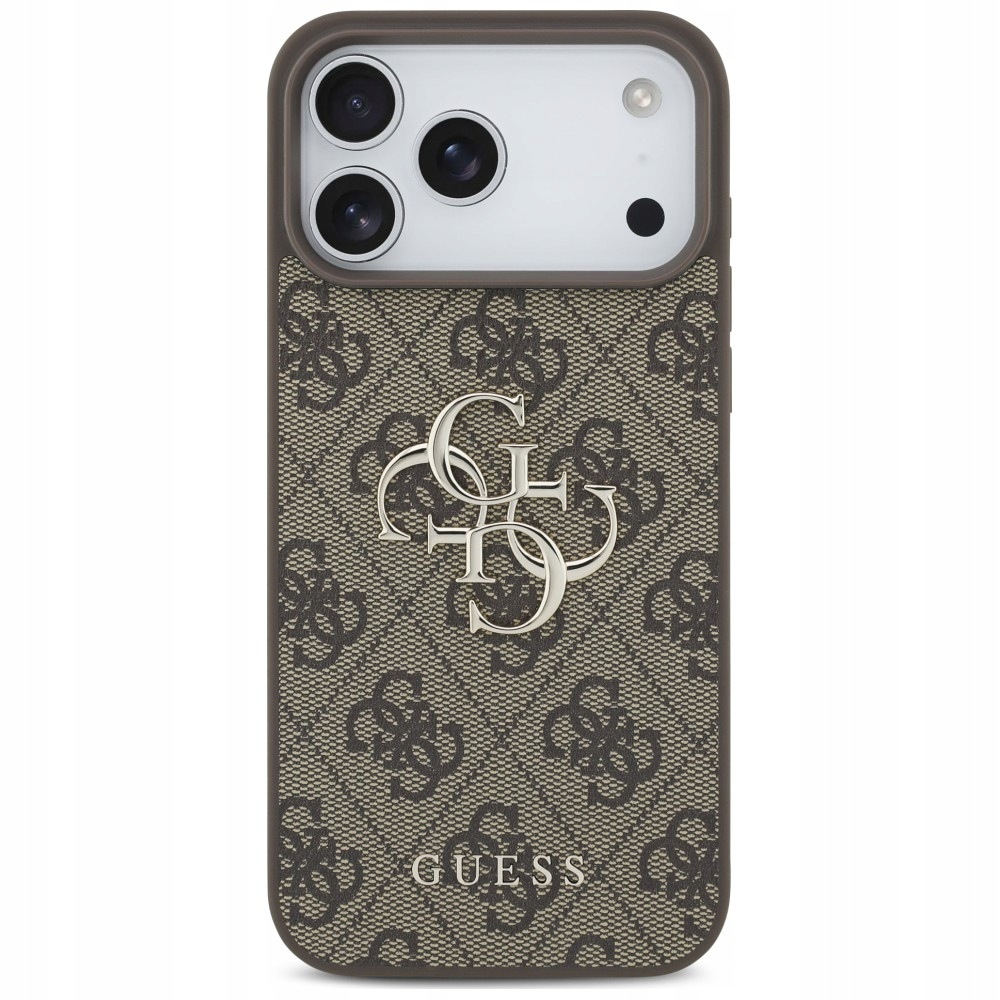 Pouzdro Guess 4G Big Logo pro iPhone 18 Pro 17 Pro, hnědé obal