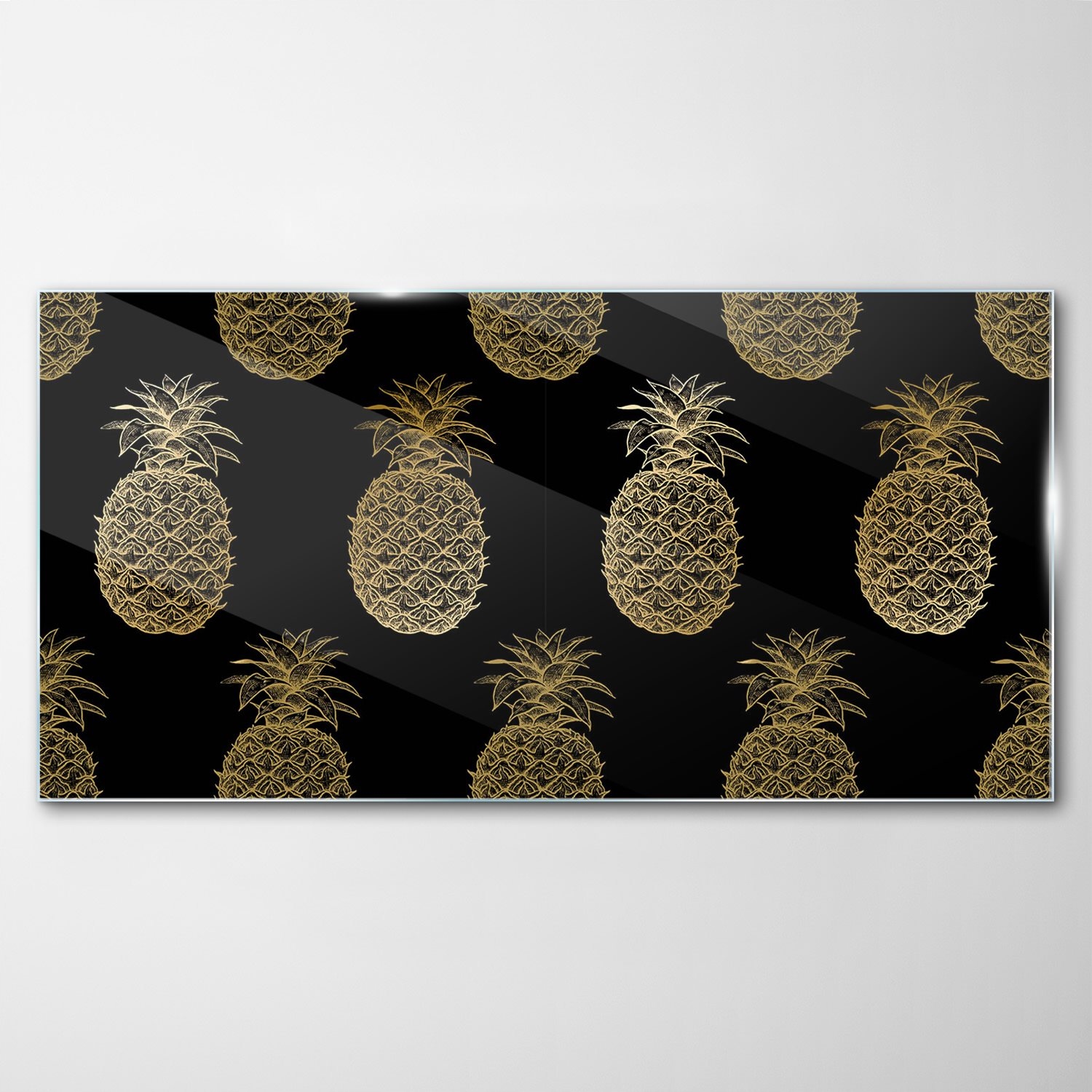 

Obraz na Szkle Dekor Ananas Akwarele Owoc 120x60