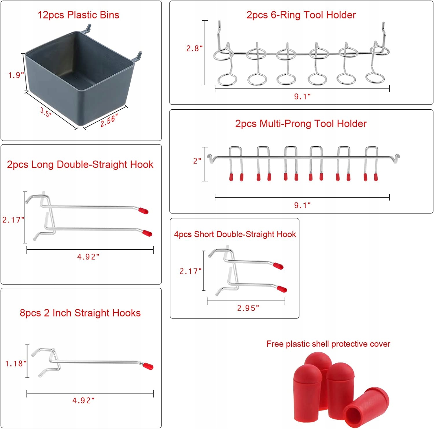 ZESTAW 230 szt. HACZYKÓW I ZAWIESZEŃ DO TABLICY Długość 1 cm
